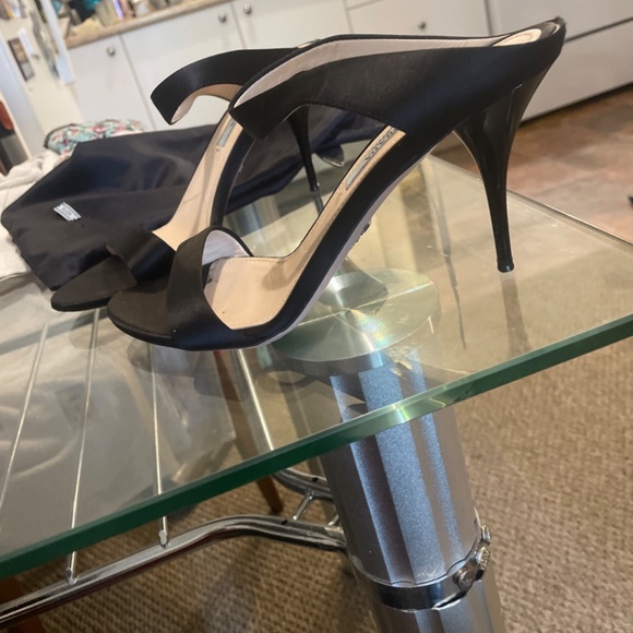 Prauda-black leather heels - Picture 3 of 5